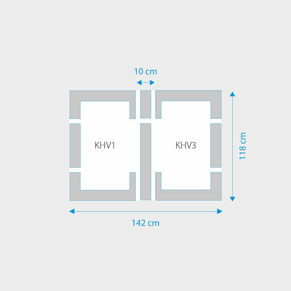 Fakro 2-in-1 set koppelgootstukken 66x118