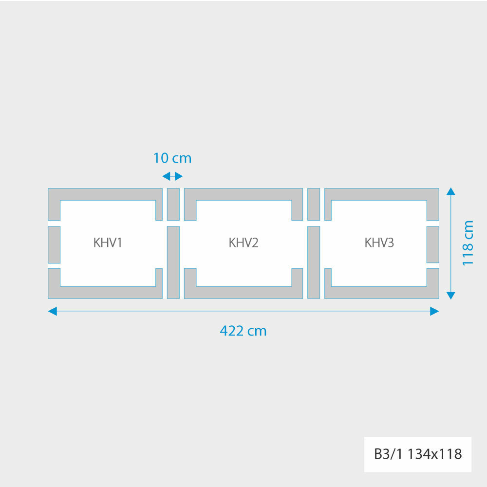 Fakro 3-in-1 set koppelgootstukken 134x118