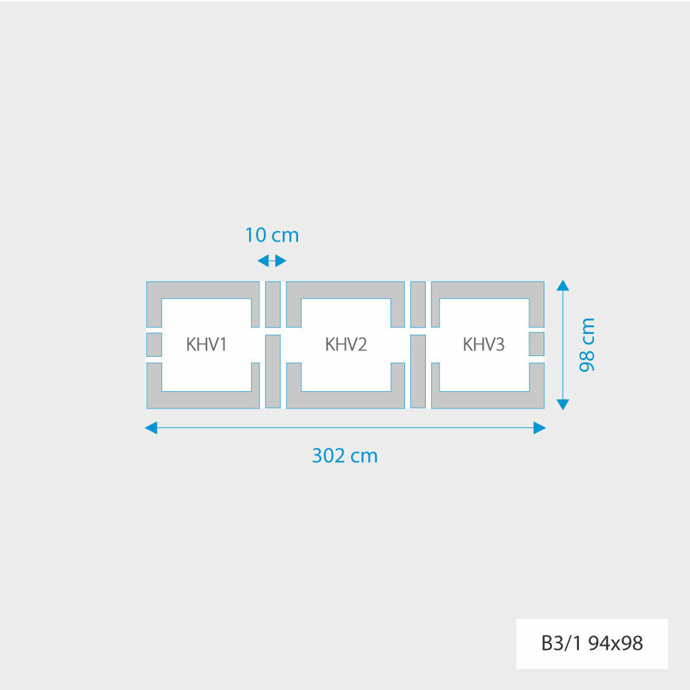 Fakro 3-in-1 set koppelgootstukken 94x98