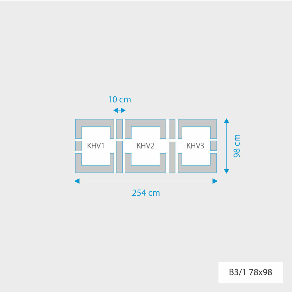 Fakro 3-in-1 set koppelgootstukken 78x98